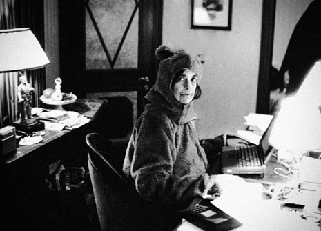 Susan Sontag in a bear suit