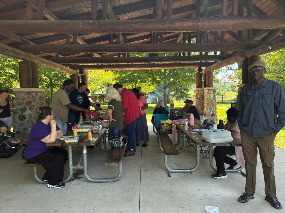 Fellowshipping in the beauty of nature together on a Sunday morning.