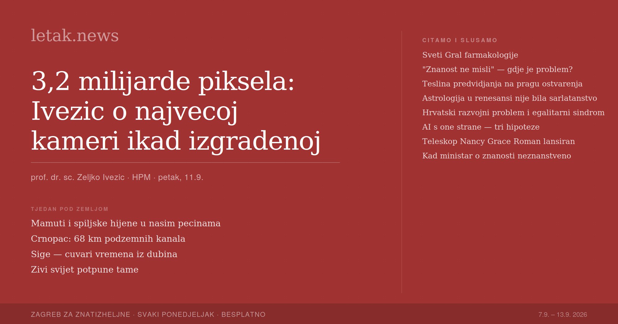 Newsletak: Kako će Rubinova zvjezdarnica dešifrirati tamnu tvar