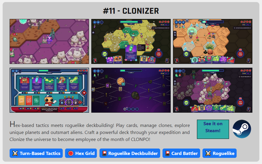 Clonizer screenshot capsule.