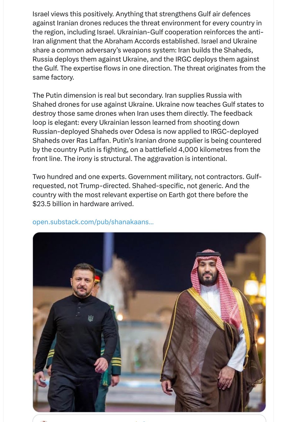 Guess who is helping out in the Middle East.