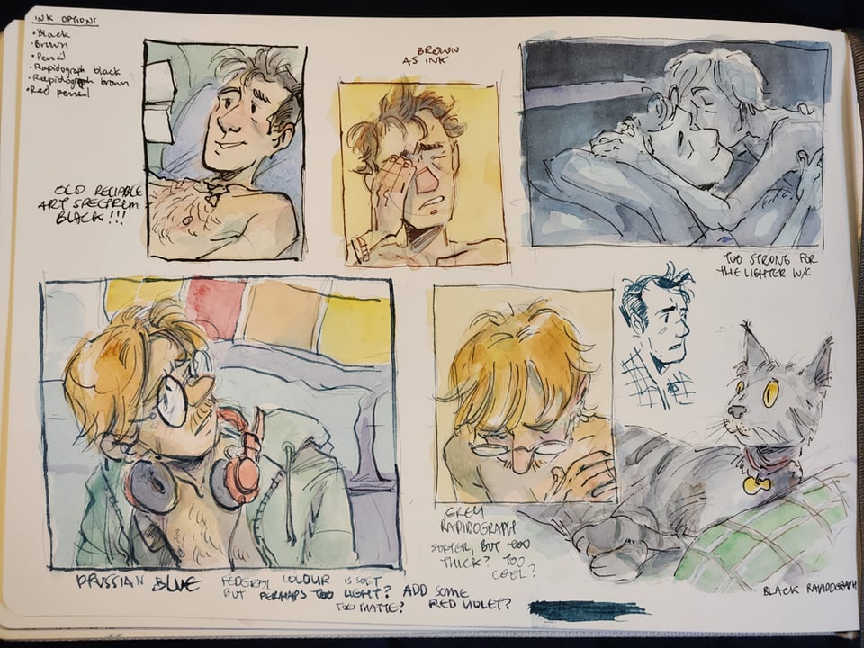 NewOldRare sketchbook page.