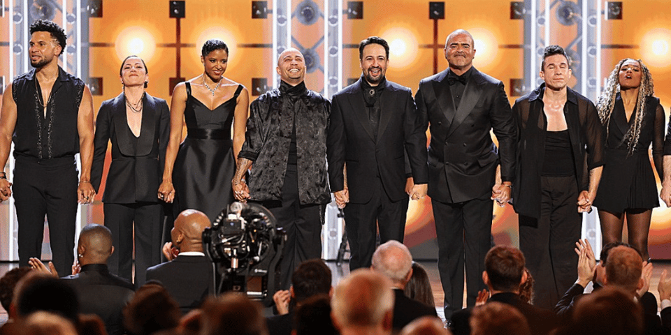 The original cast of Hamilton at the Tonys.