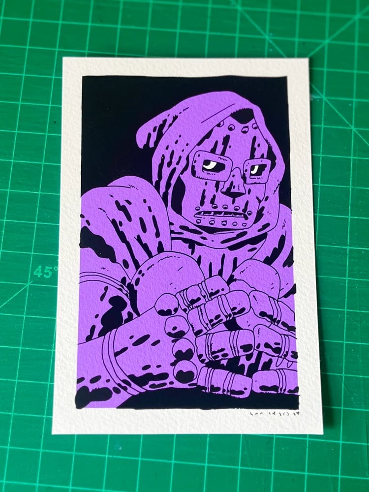 printed illustration of Dr. Doom