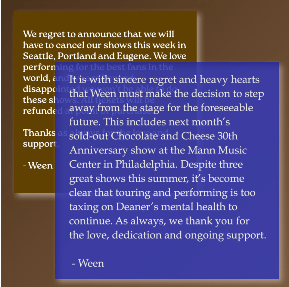 ween cancels