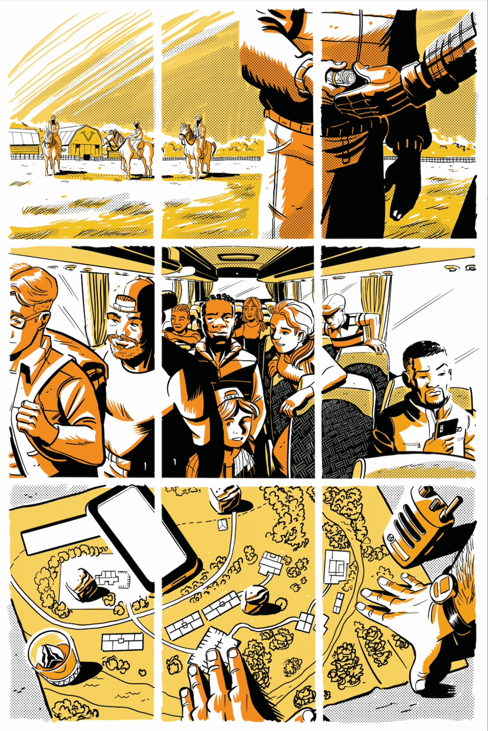 a pitch page, art by john broglia