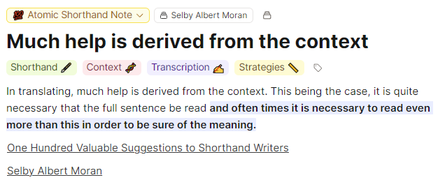 Much help is derived from the context