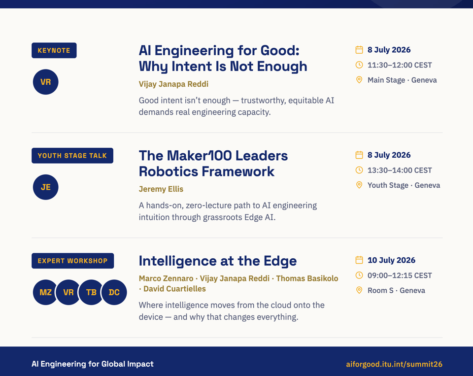 Community Update: AI For Good, Geneva