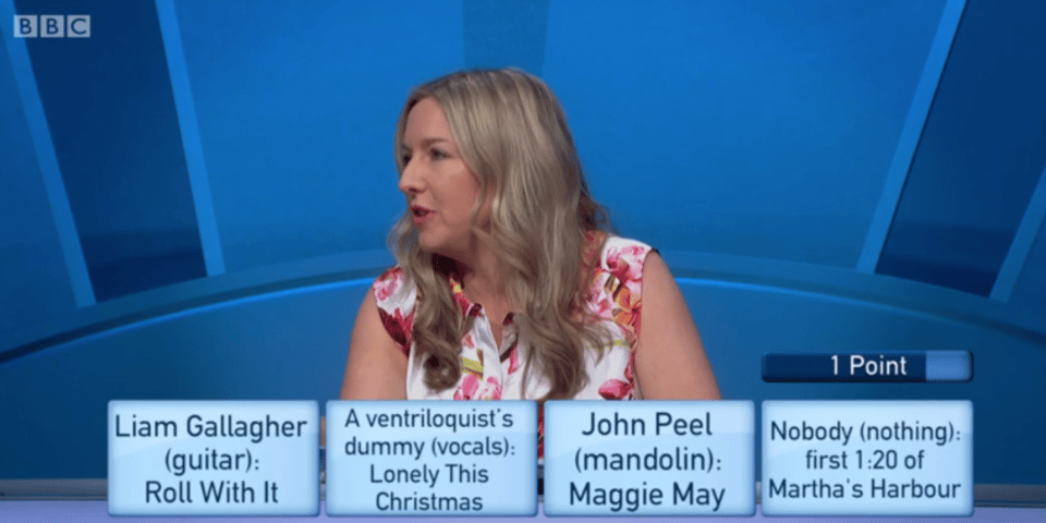 Victoria Coren Mitchell hosting Only Connect.