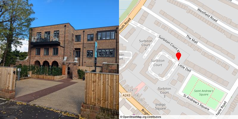 A picture and map of the mews