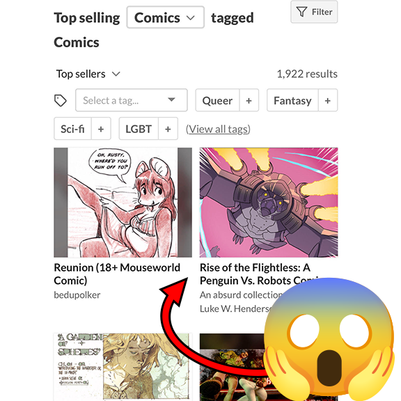 Top selling comics tagged comics. #1 Reunion (18+ Mouseworld Comic) #2 Rise of the Flightless