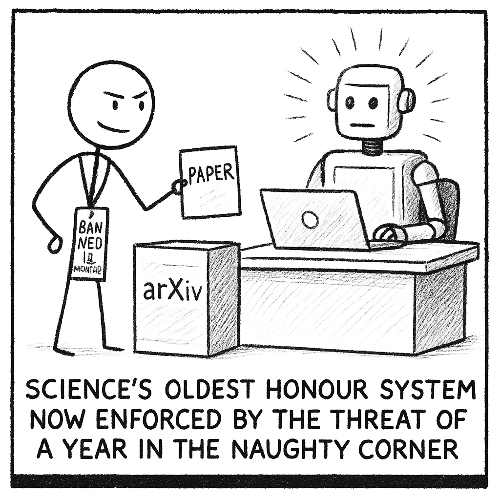 SCIENCE'S OLDEST HONOUR SYSTEM NOW ENFORCED BY THE THREAT OF A YEAR IN THE NAUGHTY CORNER.