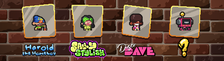 Four characters from the game. The robot doesn't have a name.