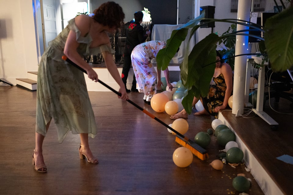 People cleaning up after Prom.