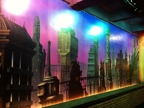 the gotham city floor of the dc comics offices at 1600 broadway, nyc, courtesy of the Comics Beat