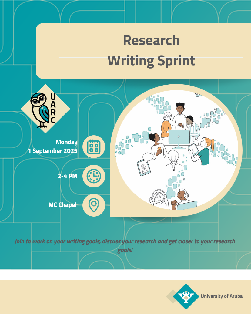 Research Writing Sprint announcement which will take place on Monday the first of September from 2-4 PM in the MC Chapel. Join to work on your writing goals, discuss your research and get closer to your research goals!