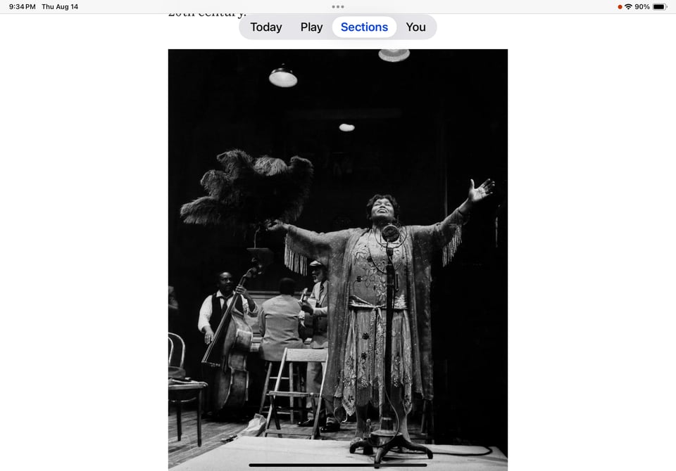Theresa Merritt in a scene from August Wilson’s play “Ma Rainey’s Black Bottom” at the Yale Repertory Theater in New Haven, Conn., in 1984.