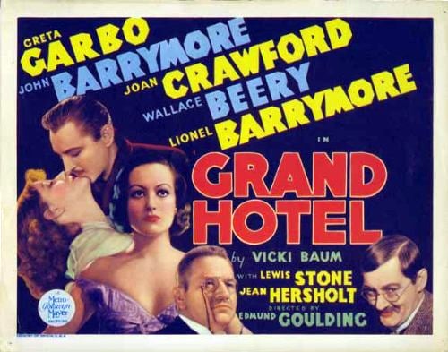 Quad poster for "Grand Hotel."