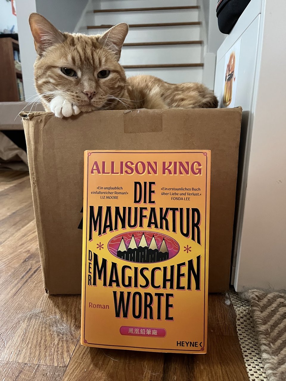 Peach with the German edition of The Phoenix Pencil Company