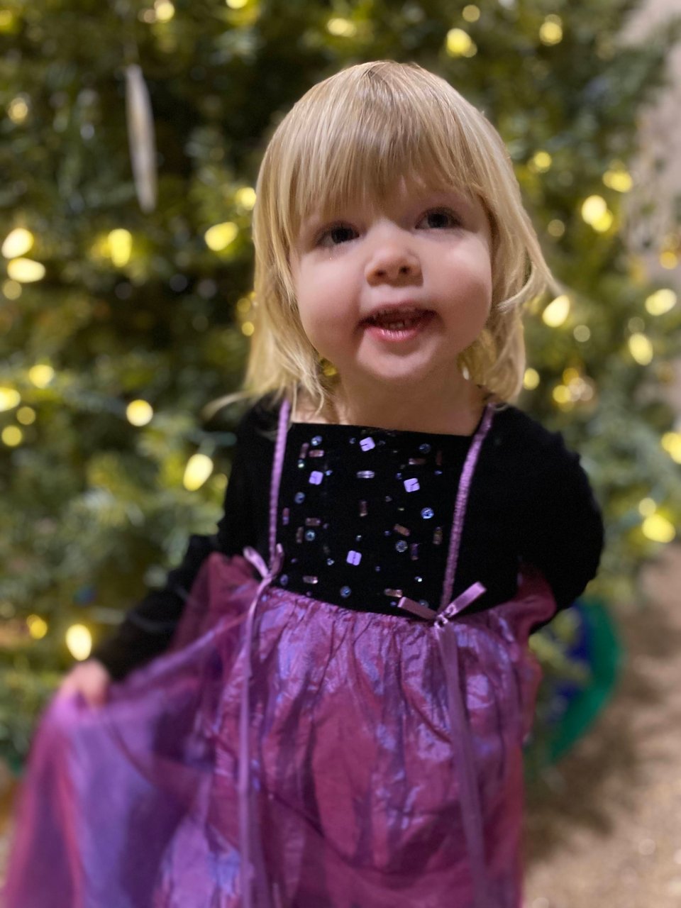 Laurel with the Christmas tree