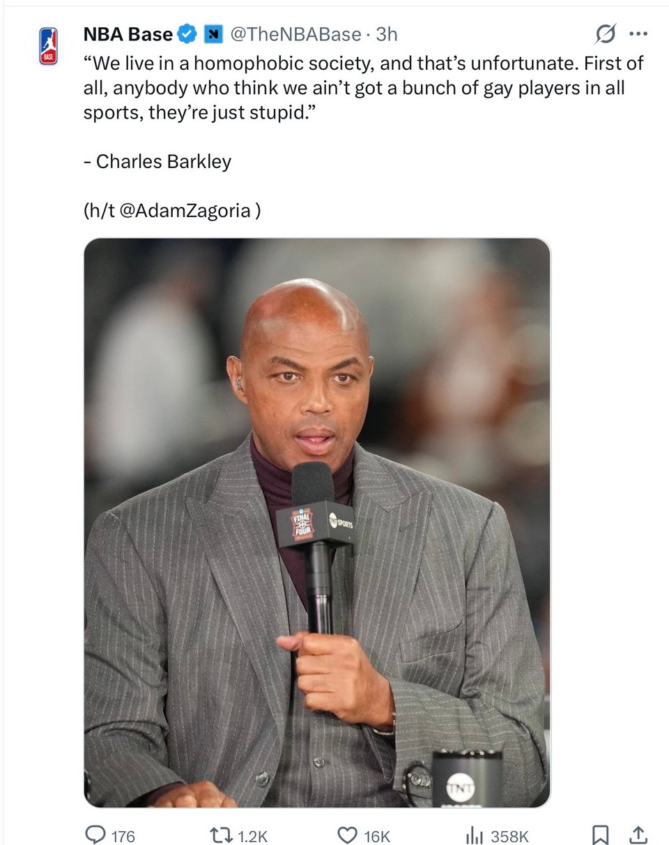 Charles Barkley speaks for gay rights