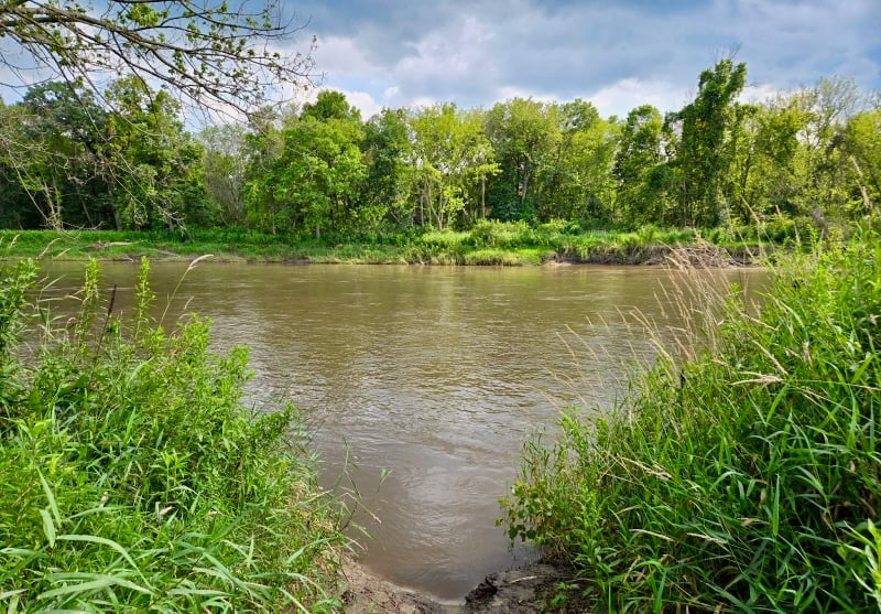 The beautiful Zumbro River was running high, wide and fast in mid-July. With flooding ebbing, it should be more accessible in August. / Photo by Pamela Miller