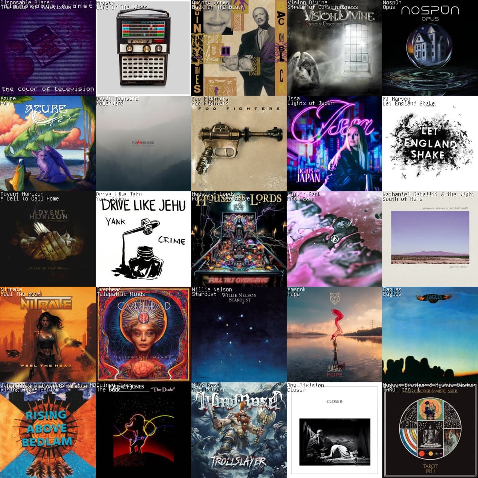 My top 25 albums from November including Nospun Opus, Quincy Jones Back on the Block, Wind Rose Trollsalyer the new Linkin Park album and so on