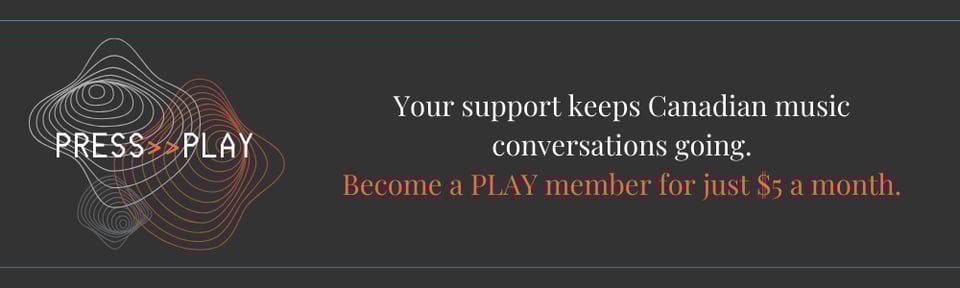 PRESS PLAY graphic asking subscribers to support DOMINIONATED by making a monthly donation of $5.