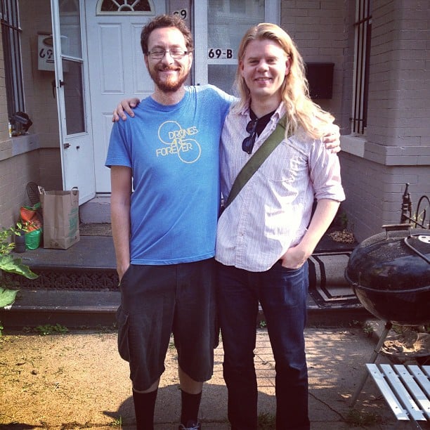 Chris Schlarb and myself standing in front of my old house in D.C.