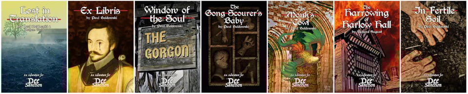 various roleplaying game adventures for The Dee Sanction