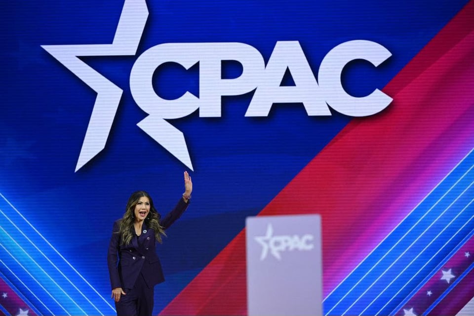 Noem flaunting her familiarity with the cinema of Leni Riefenstahl.