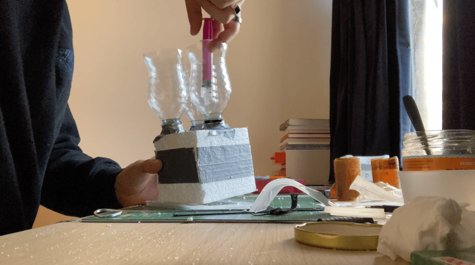 Injecting sugar into polystyrene