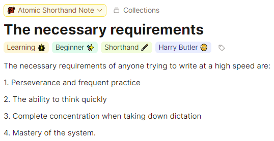 The necessary requirements
