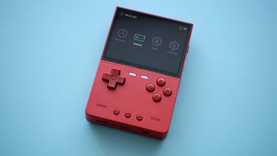 TrimUI Brick running SpruceOS