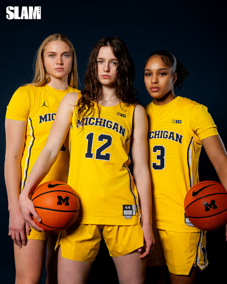 Olivia Olson, Syla Swords, and Mila Holloway posing for SLAM. Portrait by Amanda J. Cain.