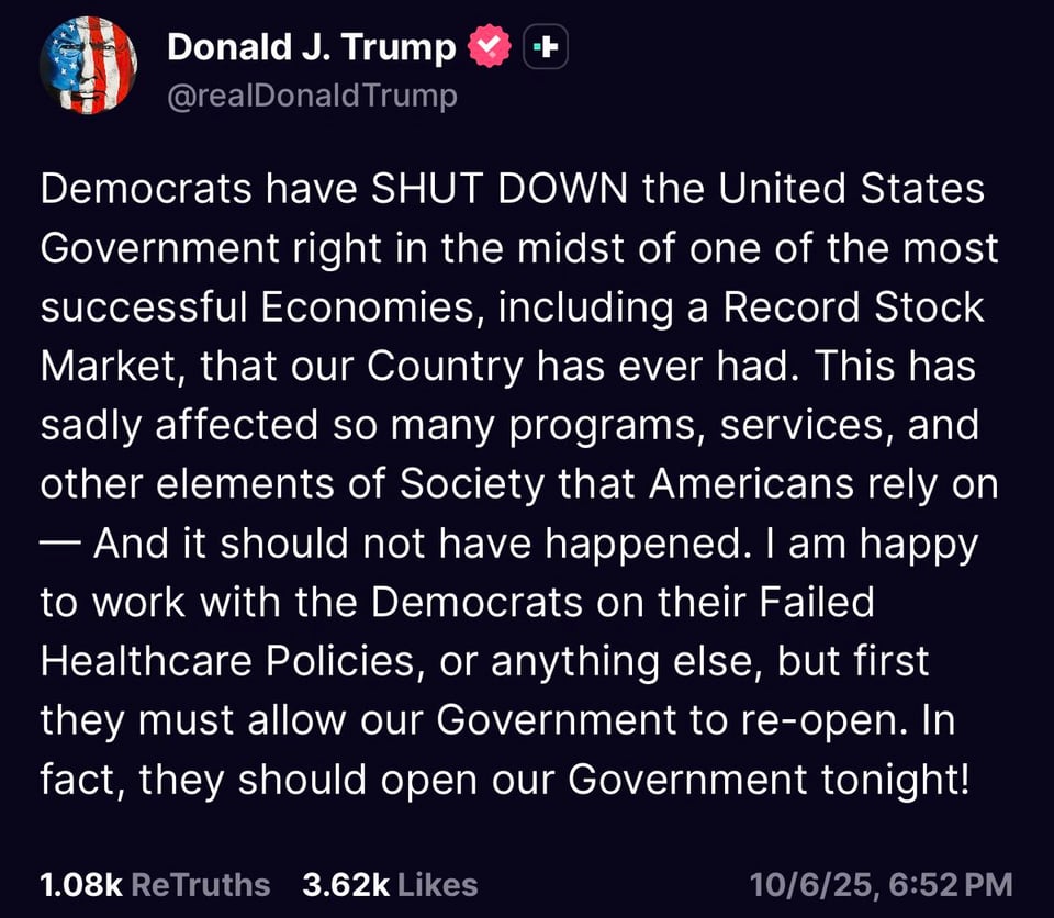 Trump’s no-negotiation position