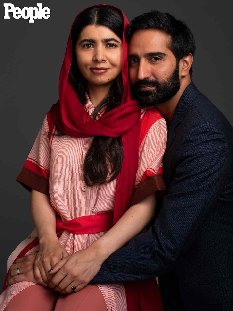 Malala Yousafzai and her husband 