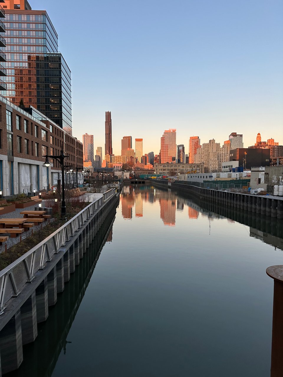 photo of the Gowanus canal, facing north