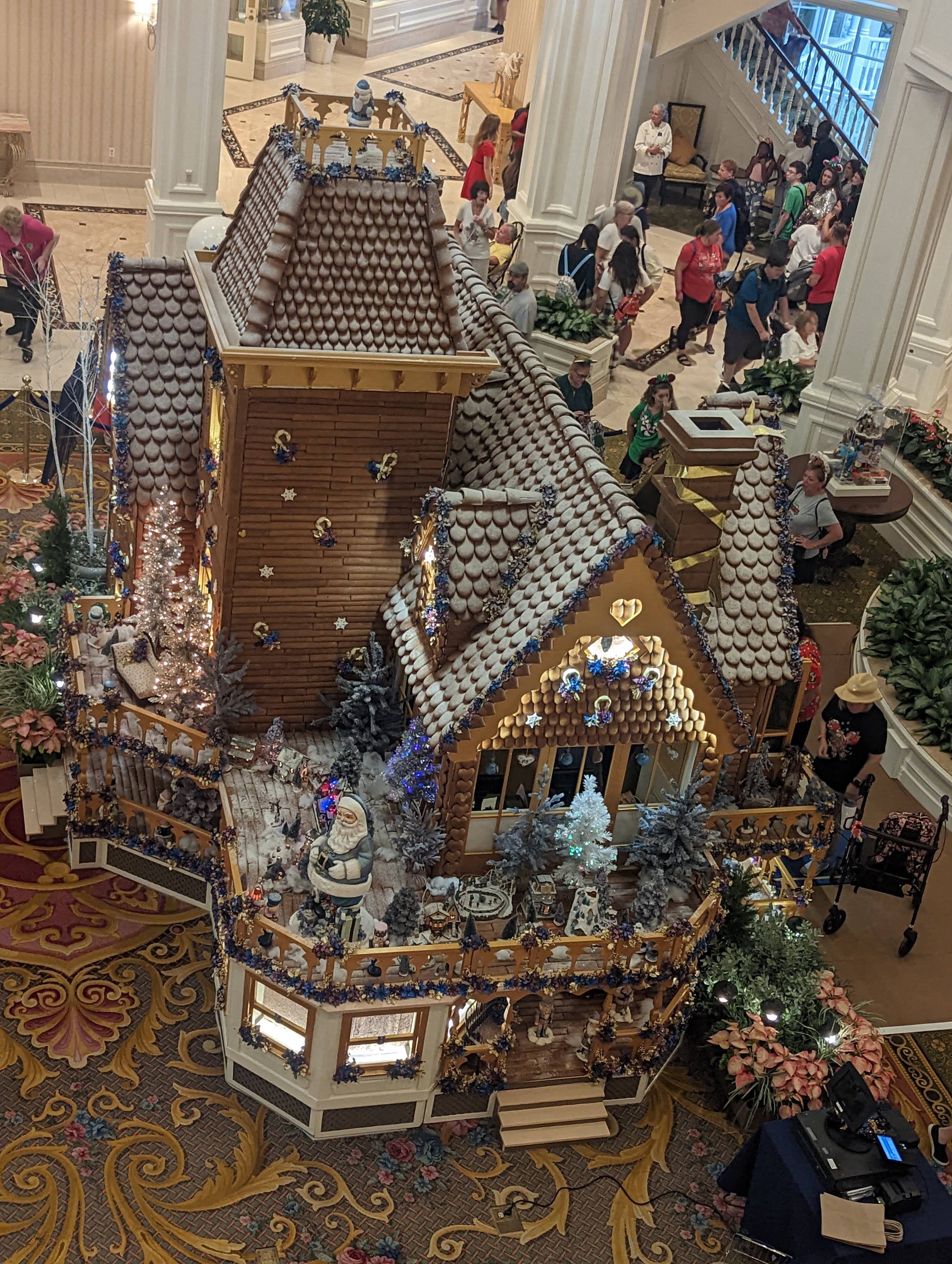 A view of the Grand Floridian gingerbread house from above