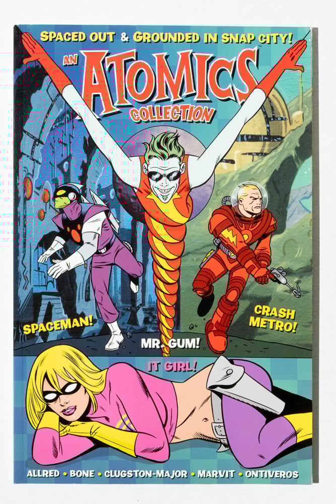 The cover to The Atomics: Spaced Out & Grounded in Snap City