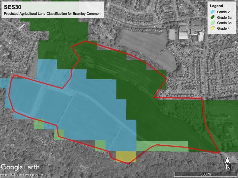 Predicted Agricultural Land Classification of Bramley Common