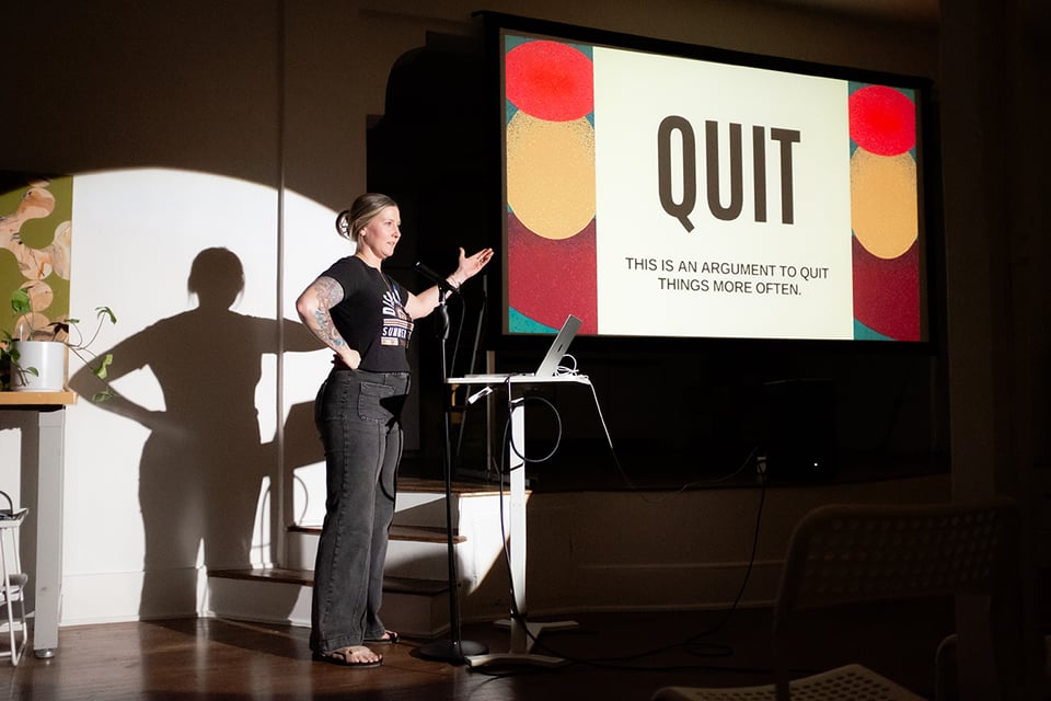 Michelle allegedly presenting.