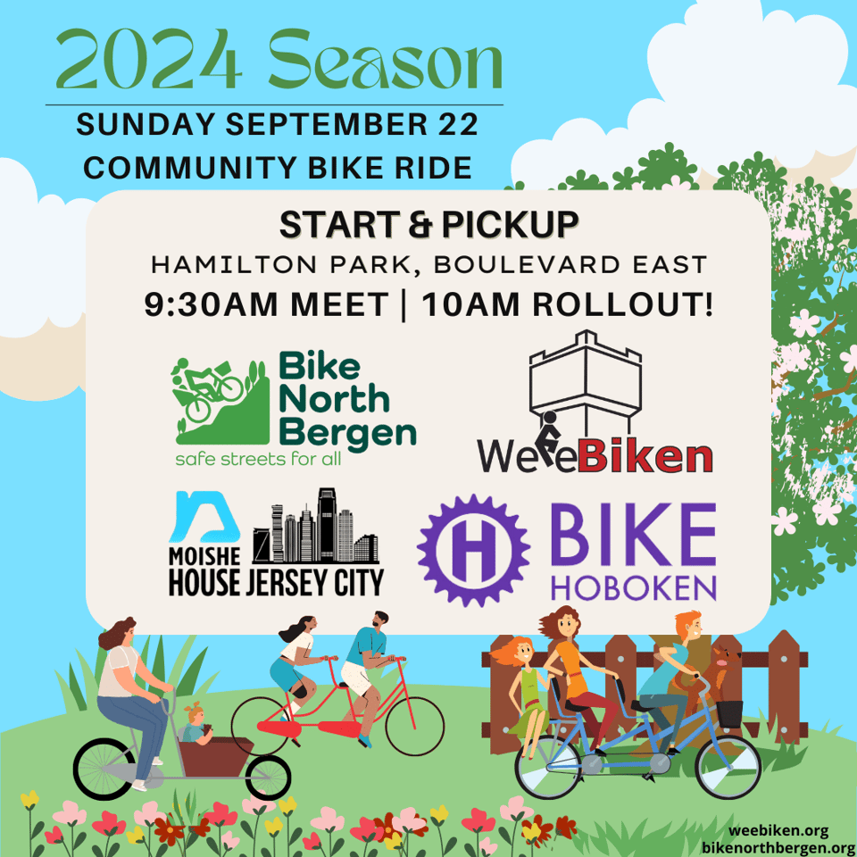 a poster for a community bike ride