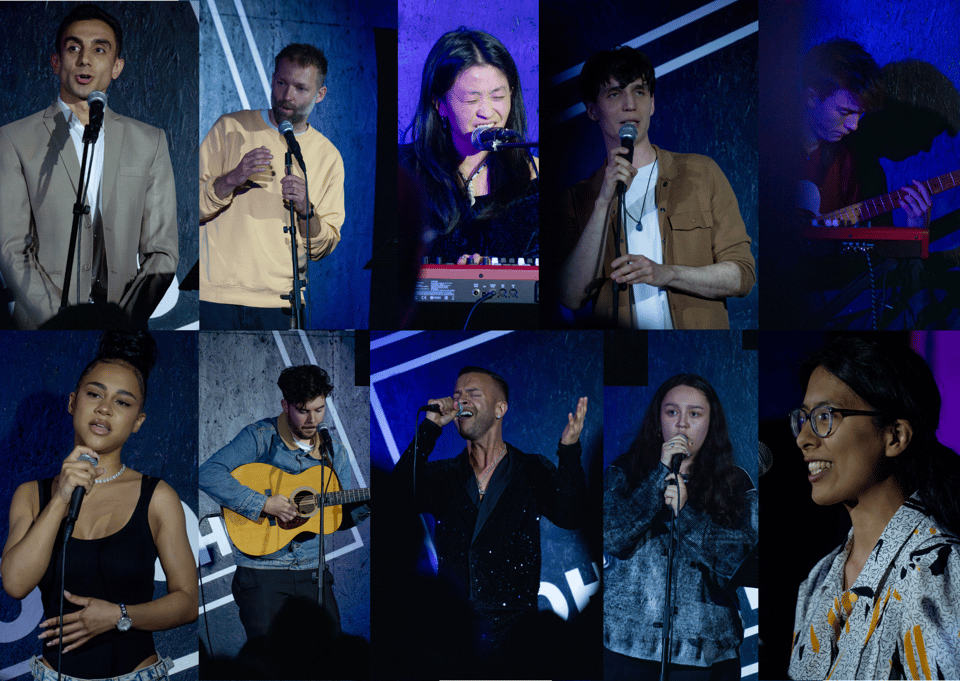 Images of storytellers and musicians from the June 17th True Story show -- Anil, Benji, Emily, Sergey, Val, Essii, Simon, Rhian!, Vicky and Michaela.