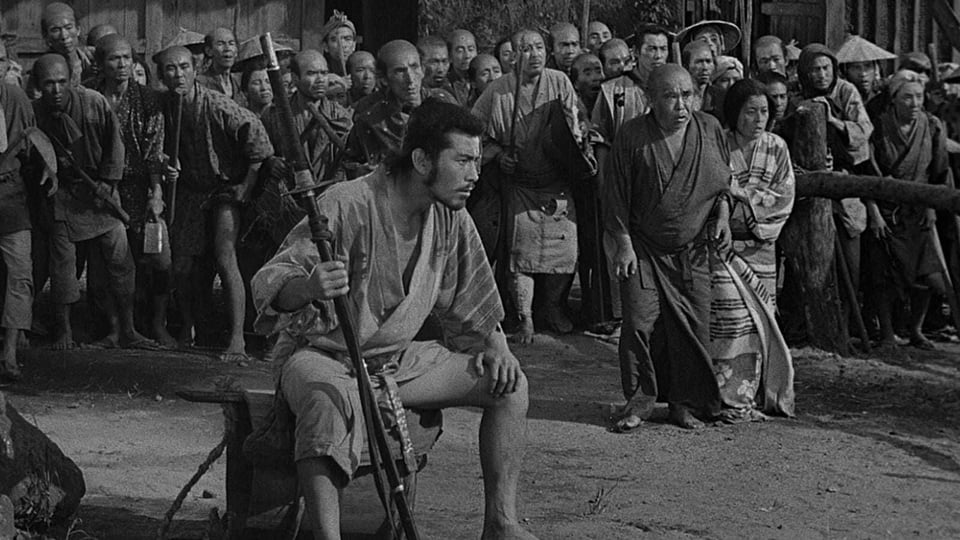 Still image from “Seven Samurai.”