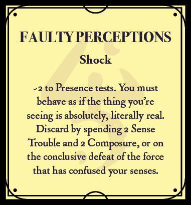 a shock card from the yellow king rpg