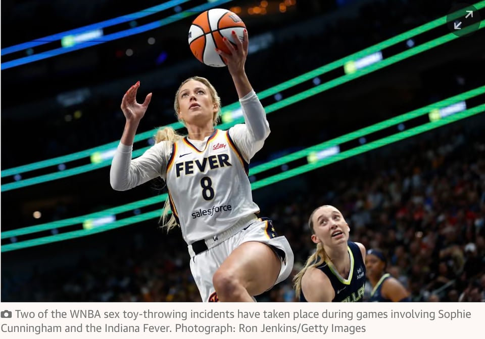 Two of the WNBA sex toy-throwing incidents have taken place during games involving Sophie Cunningham and the Indiana Fever.