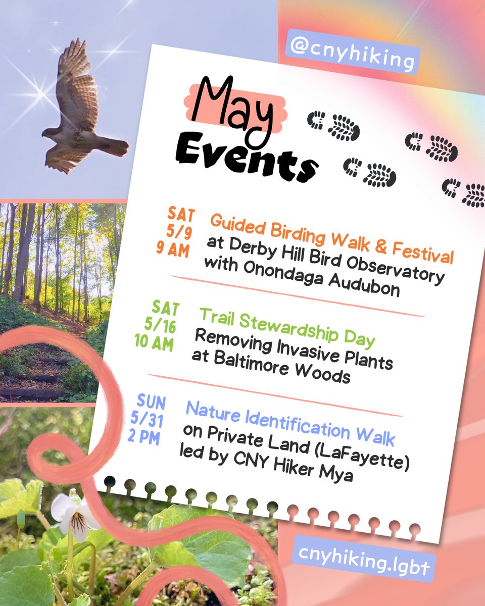 🌈 Upcoming May CNY Hiking Events!