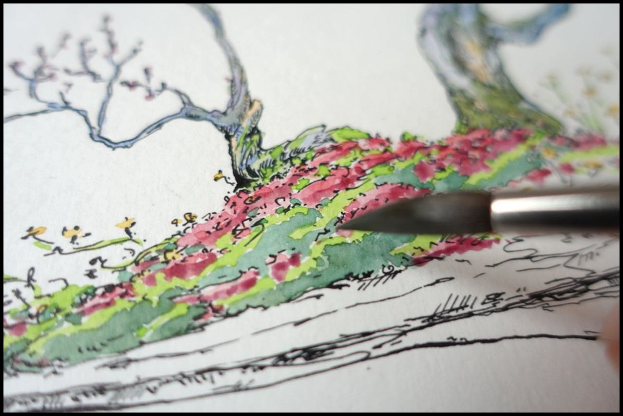 zdjęcie rysunku drzewka bonsai - praca w toku