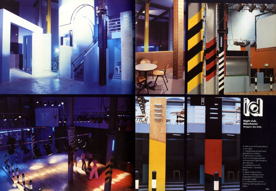 Interior shots of The Hacienda, described below.
